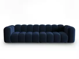 Velvet modulinė sofa, Lupine, 4 vietų, 290x95x70, karališkos mėlynos spalvos