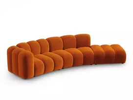 Velvet dešininė modulinė sofa, Lupine, 5 vietų, 335x166x70, terakota