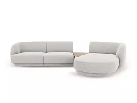 Dešinės pusės modulinė sofa, Miley, 3 vietų, 303x178x70, šviesiai pilka