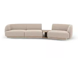 Dešinės pusės modulinė sofa, Miley, 3 vietų, 303x126x70, smėlio spalvos