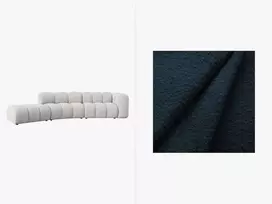 Kairinė modulinė sofa, Lupine, 5 vietų, 335x166x70, tamsiai mėlyna