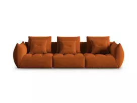 Velvet modulinė sofa, Bloom, 4 vietų, 332x106x95, terakota