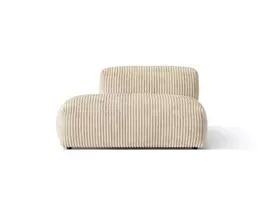 Kairinė sofa, Martina, 2 vietų, 133x106x75, šviesiai smėlio spalvos
