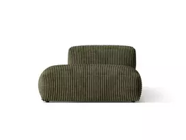 Kairinė sofa, Martina, 2 sėdimos vietos, 133x106x75, samanų žalia