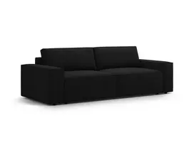 Sofa lova su patalynės dėže, Jodie, 3 sėdimos vietos, 247x107x86, juoda