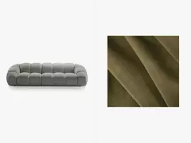 Velvet sofa, Diana, 4 vietų, 294x114x72, žalia