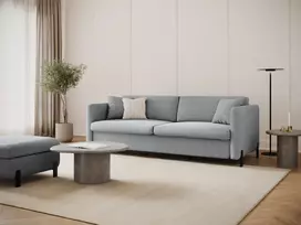 Sofa lova, Gloria, 2 sėdimos vietos, 182x102x80, šviesiai pilka