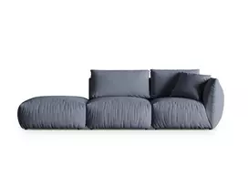 Kairinė modulinė sofa, Chris, 3 vietų, 315x100x80, šviesiai žalia