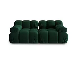 Velvet modulinė sofa, Bellis, 2 vietų, 188x94x70, butelio žalia