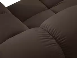 Velvet modulinė sofa, Bellis, 2 vietų, 188x94x70, tamsiai ruda