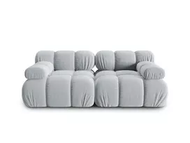 Velvet modulinė sofa, Bellis, 2 vietų, 188x94x70, šviesiai mėlyna