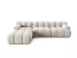 Velvet modulinė sofa, Bellis, 4 vietų, 282x188x70, tamsiai smėlio spalvos