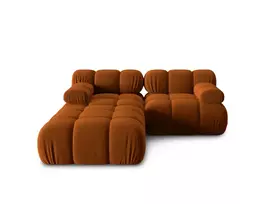 Velvet modulinė sofa, Bellis, 3 vietų, 188x188x70, terakota