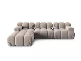 Velvet modulinė sofa, Bellis, 4 vietų, 282x188x70, kapučino spalvos