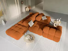 Velvet dešininė modulinė sofa, Bellis, 4 sėdimos vietos, 282x94x70, terakota