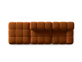 Velvet kairės pusės modulinė sofa, Bellis, 4 sėdimos vietos, 282x94x70, terakota