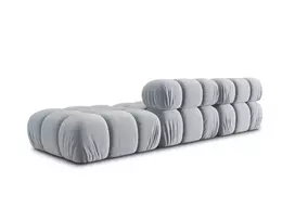Velvet dešininė modulinė sofa, Bellis, 4 sėdimos vietos, 282x94x70, šviesiai mėlyna