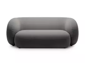 Velvet modulinė sofa, Kate, 2 vietų, 183x99x76, tamsiai pilka