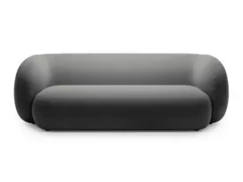Velvet modulinė sofa, Kate, 3 vietų, 213x99x76, tamsiai pilka