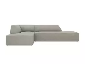 Modulinė kampinė sofa - kairė, Ruby, 4 sėdimos vietos, 273x180x69, šviesiai pilka