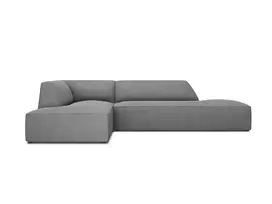 Modulinė kampinė sofa - kairė, Ruby, 4 sėdimos vietos, 273x180x69, pilka