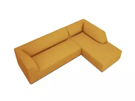Modulinė kampinė sofa - dešinė, Ruby, 4 sėdimos vietos, 273x180x69, geltona