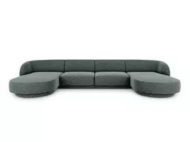 U formos sofa, Miley, 5 vietų, 330x156x70, benzino spalvos