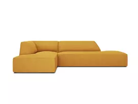 Modulinė kampinė sofa - kairė, Ruby, 4 sėdimos vietos, 273x180x69, geltona