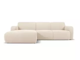 Boucle kampinė sofa - kairė, Molino, 4 sėdimos vietos, 250x170x72, smėlio spalvos