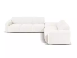 Boucle kampinė sofa - dešinė, Molino, 6 sėdimos vietos, 315x250x72, balta