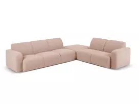 Boucle kampinė sofa - dešinė, Molino, 6 sėdimos vietos, 315x250x72, rausva