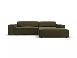 Velvet modulinė kampinė sofa - dešinė, Jodie, 3 vietų, 224x166x70, žalia