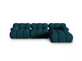 Modulinė kampinė sofa - dešinė, Bellis, 4 sėdimos vietos, 282x155x70, tamsiai mėlyna