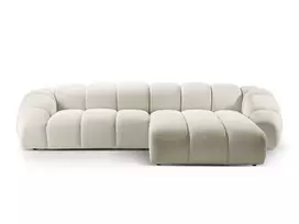 Kampinė Sofa - dešinė, Diana, 4 vietų, 334x182x72, šviesiai smėlio spalvos