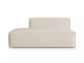 Kairinė modulinė sofa, Nuria, 3 vietų, 110x165x72, smėlio spalvos
