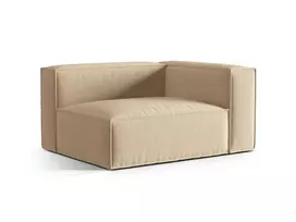 Dešinės pusės modulinė sofa, Nuria, 2 sėdimos vietos, 110x145x72, ruda