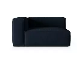 Kairinė modulinė sofa, Nuria, 2 sėdimos vietos, 110x145x72, tamsiai mėlyna