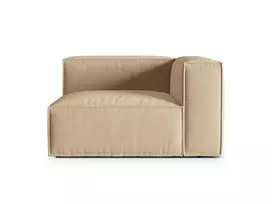 Dešinės pusės modulinė sofa, Nuria, 1 sėdynė, 125x110x72, ruda