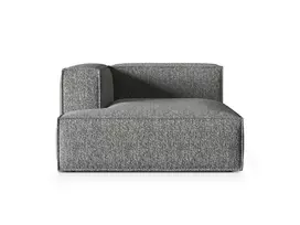 Šezlongas kairinis, Nuria, 1 sėdynė, 147x127x72, grafito spalvos