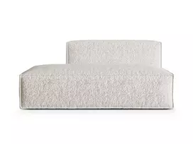 Kairinė modulinė sofa, Nuria, 3 vietų, 110x165x72, pilkai smėlio spalvos melanžas