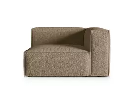 Dešinės pusės modulinė sofa, Nuria, 1 sėdynė, 125x110x72, kapučino spalvos