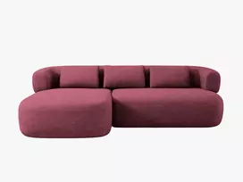 Kampinė sofa - kairė, Jenny, 5 vietų, 225x145x73, vyšnios mediena