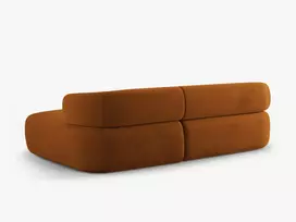 Velvet kampinė sofa - dešinė, Jenny, 5 vietų, 225x145x73, terakota