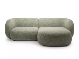 Modulinė kampinė sofa - dešinė, Kate, 2 sėdimos vietos, 255x176x76, samanų žalia melanžo spalva