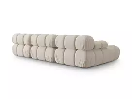 Modulinė kampinė sofa - kairė, Bellis, 4 sėdimos vietos, 282x155x70, šviesiai smėlio spalvos