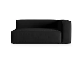 Dešinės pusės modulinė sofa, Nuria, 3 vietų, 110x185x72, juoda