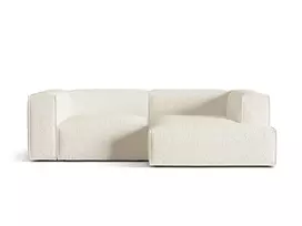 Modulinė kampinė sofa - dešinė, Nuria, 3 vietų, 147x252x72, dramblio kaulo spalvos