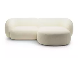 Modulinė kampinė sofa - dešinė, Kate, 2 sėdimos vietos, 255x176x76, šviesiai smėlio spalvos melanžas