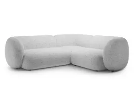 Modulinė kampinė sofa - dešinė, Kate, 4 sėdimos vietos, 252x220x76, šviesiai pilka melanžo spalva