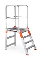 Kopėčios platforminės vienpusės aliuminės su aikštele 560×778 mm (serija 9503X) ALVE PREMIUM | 8 pakopų 164-271 cm